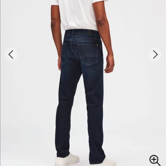 7 for All Mankind Slimmy Weightless Denim Dark Wash Jeans - Picture 2 of 16